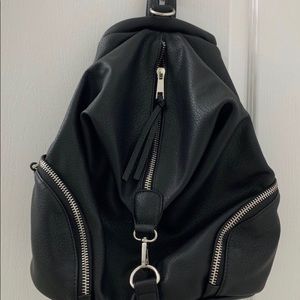 Black Leather Backpack